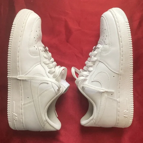 Nike Air Force 1 White Sneakers - Picture 4 of 5